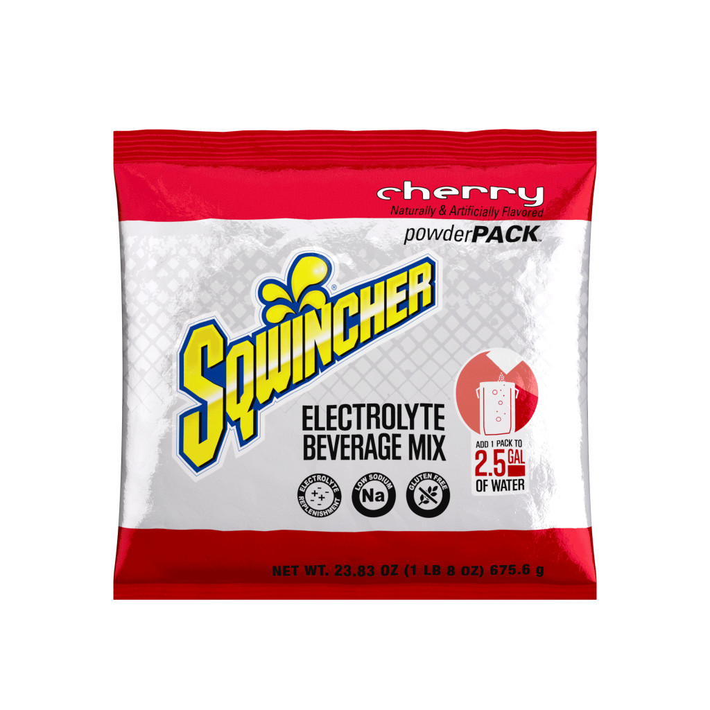 Sqwincher® 23.83oz  Powder Pack Bag Electrolyte Beverage Mix Concentrate, Cherry